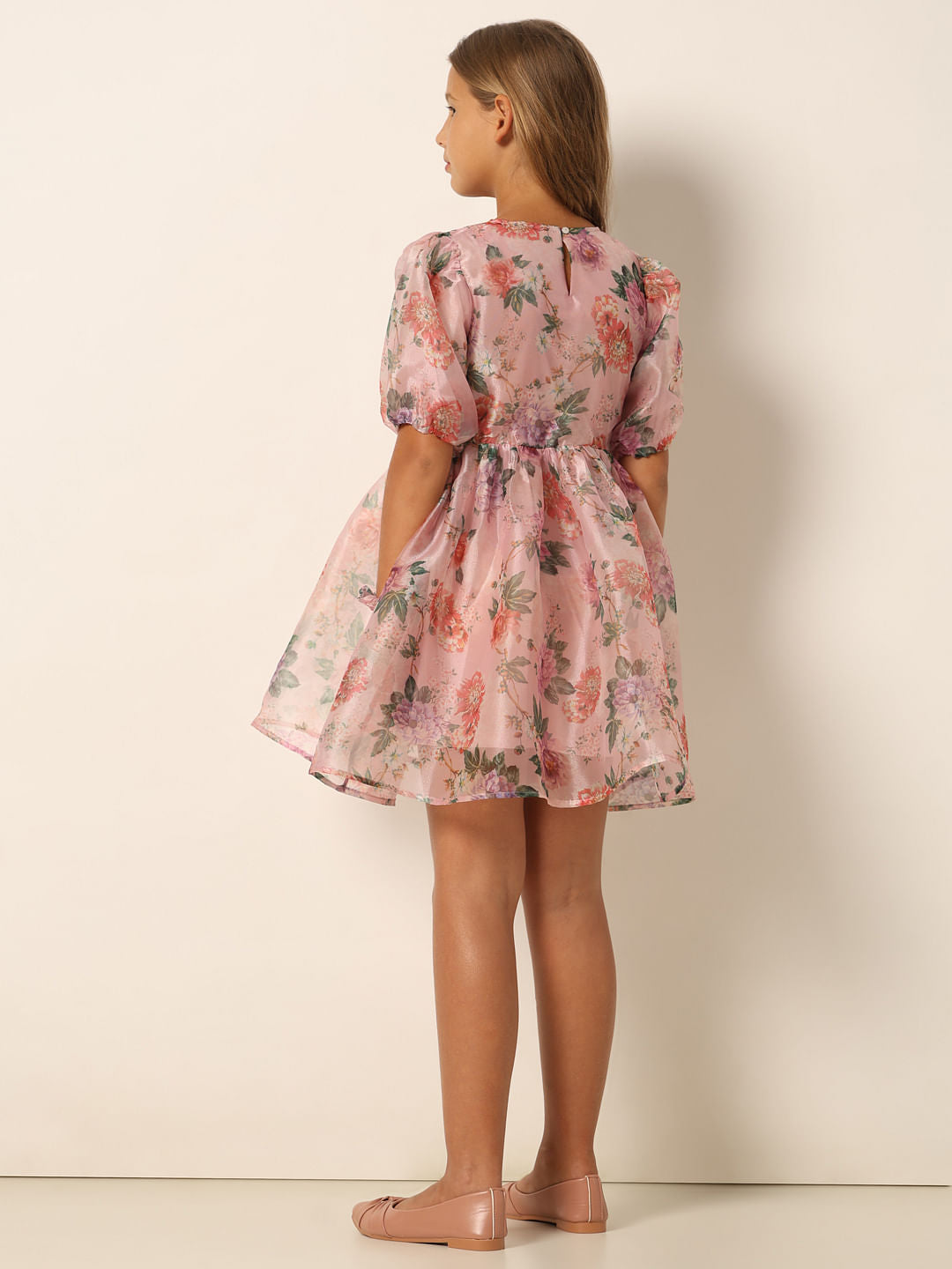 Lilac Floral Organza Dress