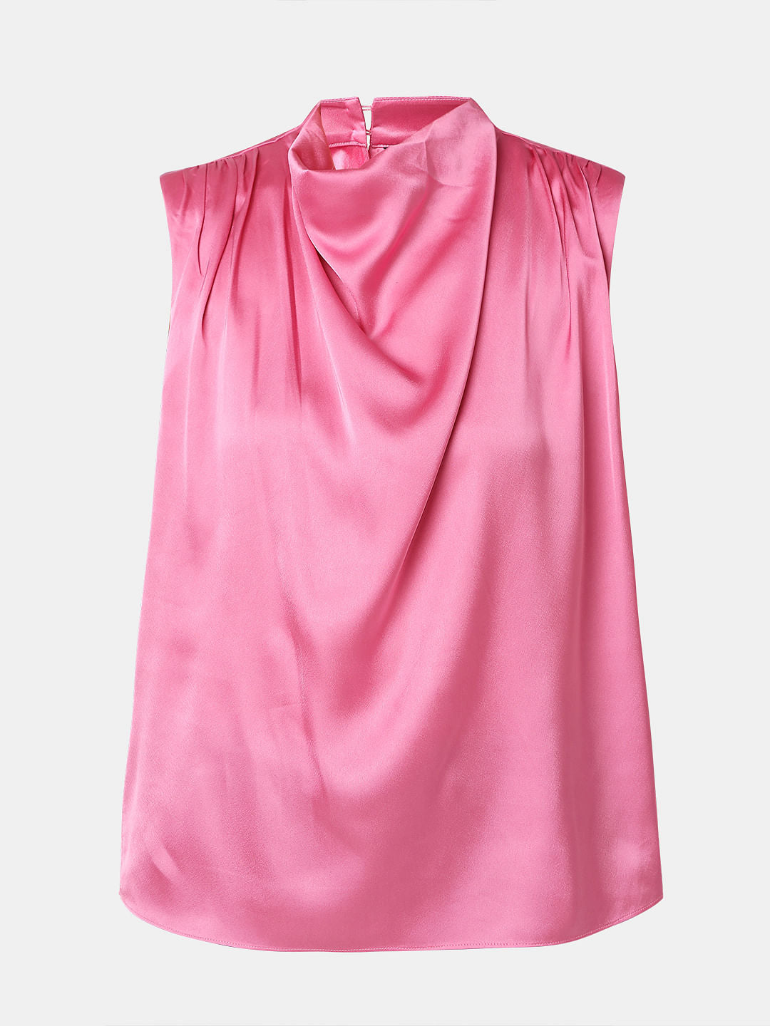 Pink Cowl Neck Top