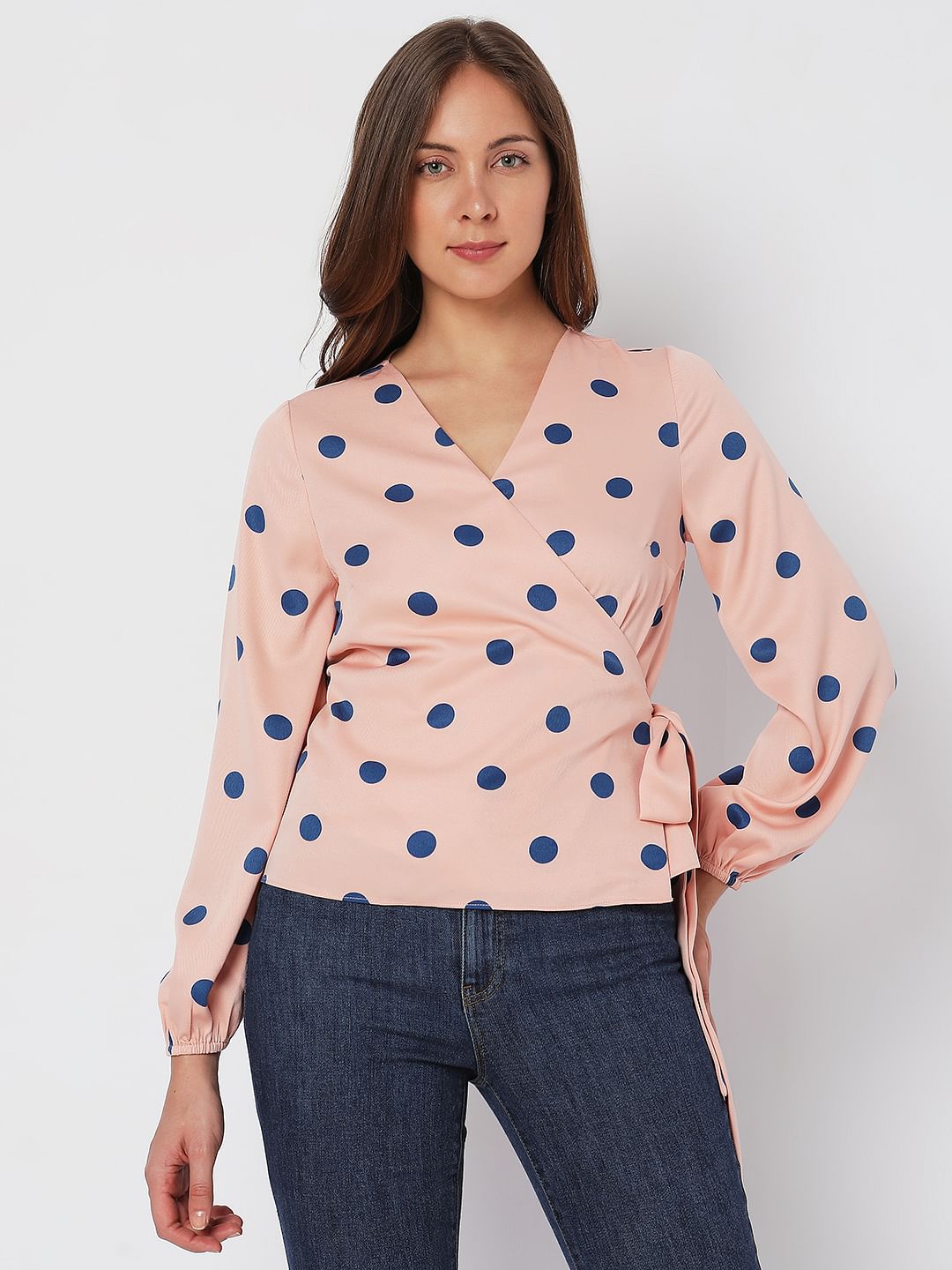 Pink Polka Dot Top