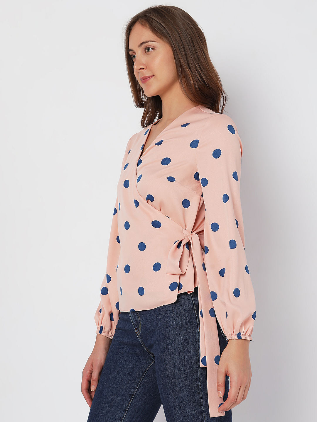 Pink Polka Dot Top