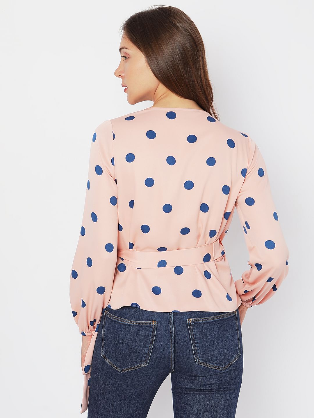 Pink Polka Dot Top