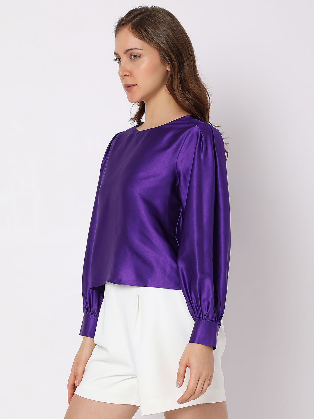 Purple Satin Top