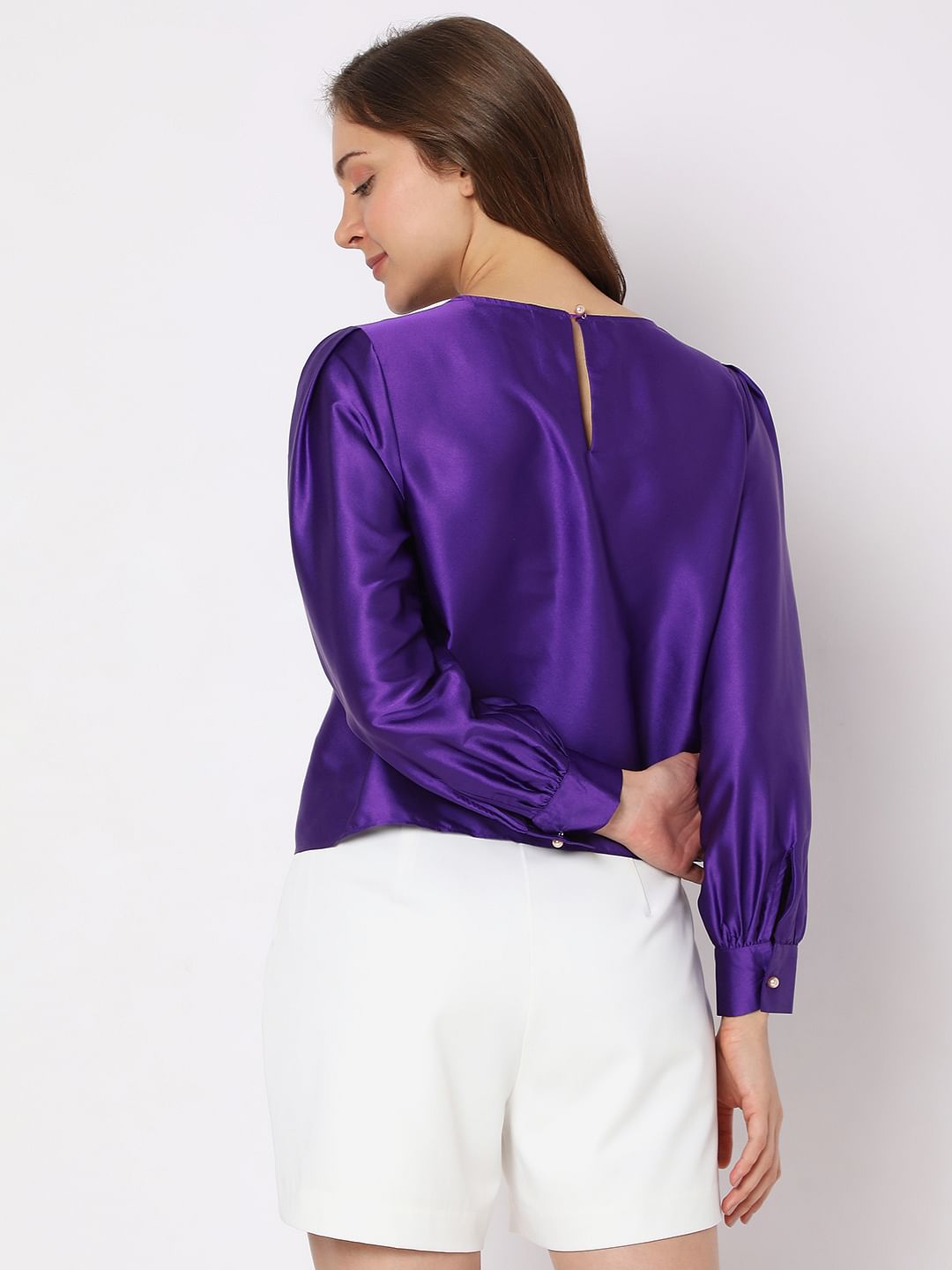 Purple Satin Top