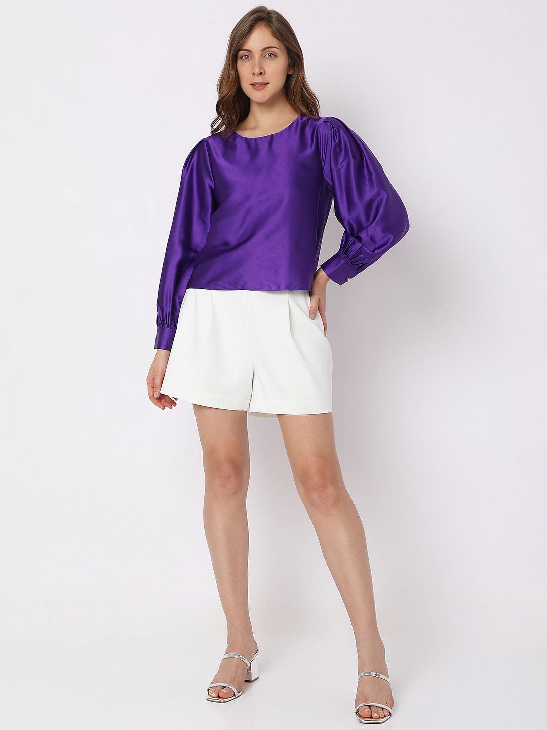 Purple Satin Top