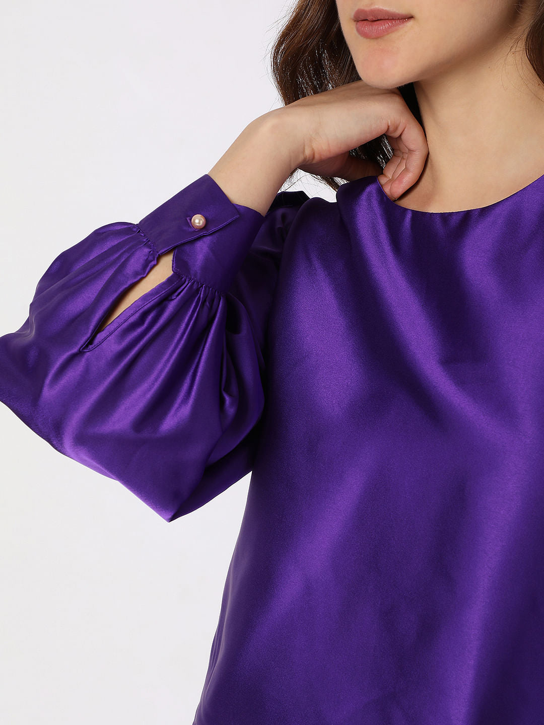 Purple Satin Top
