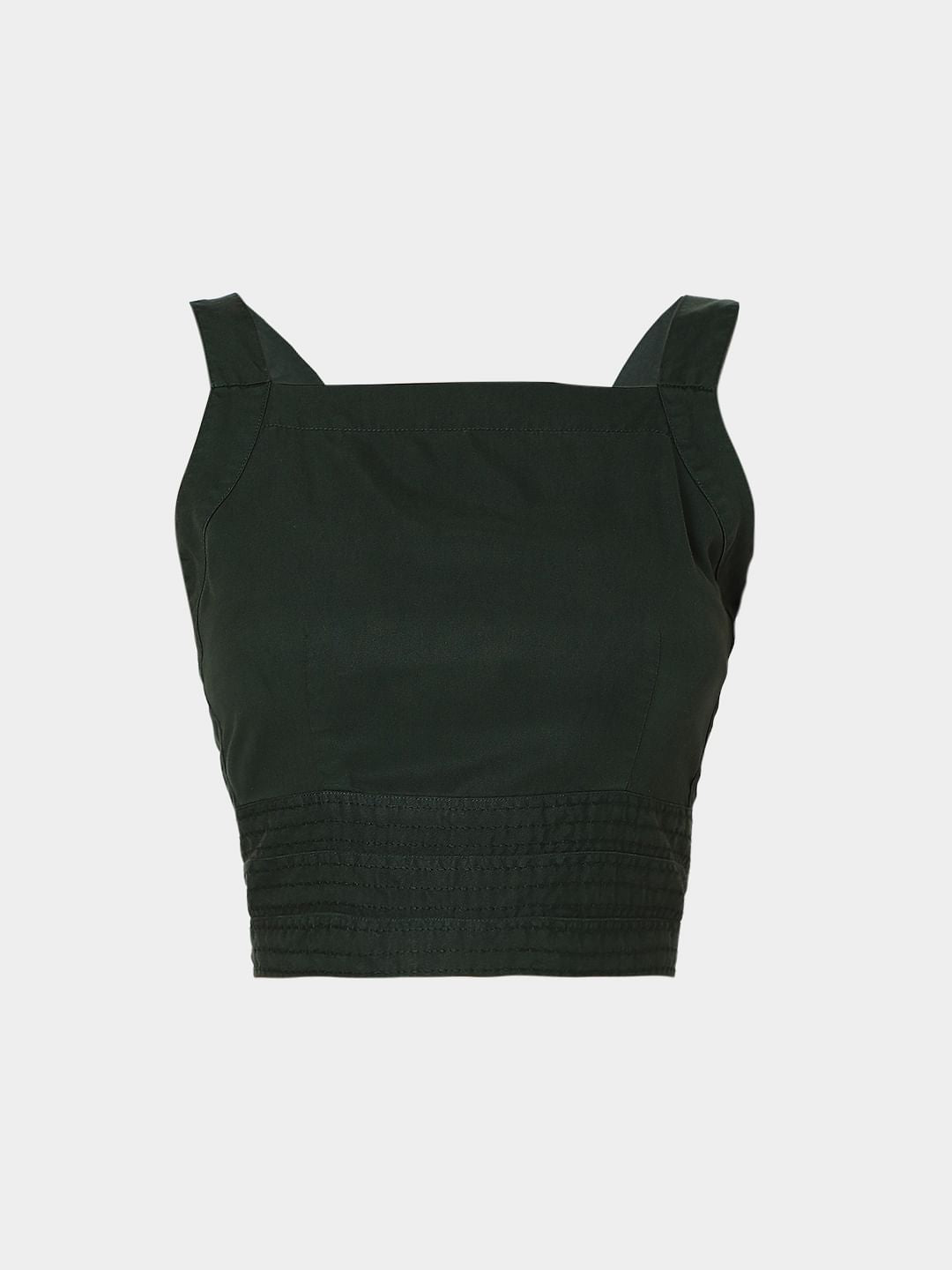 Green Strappy Crop Top