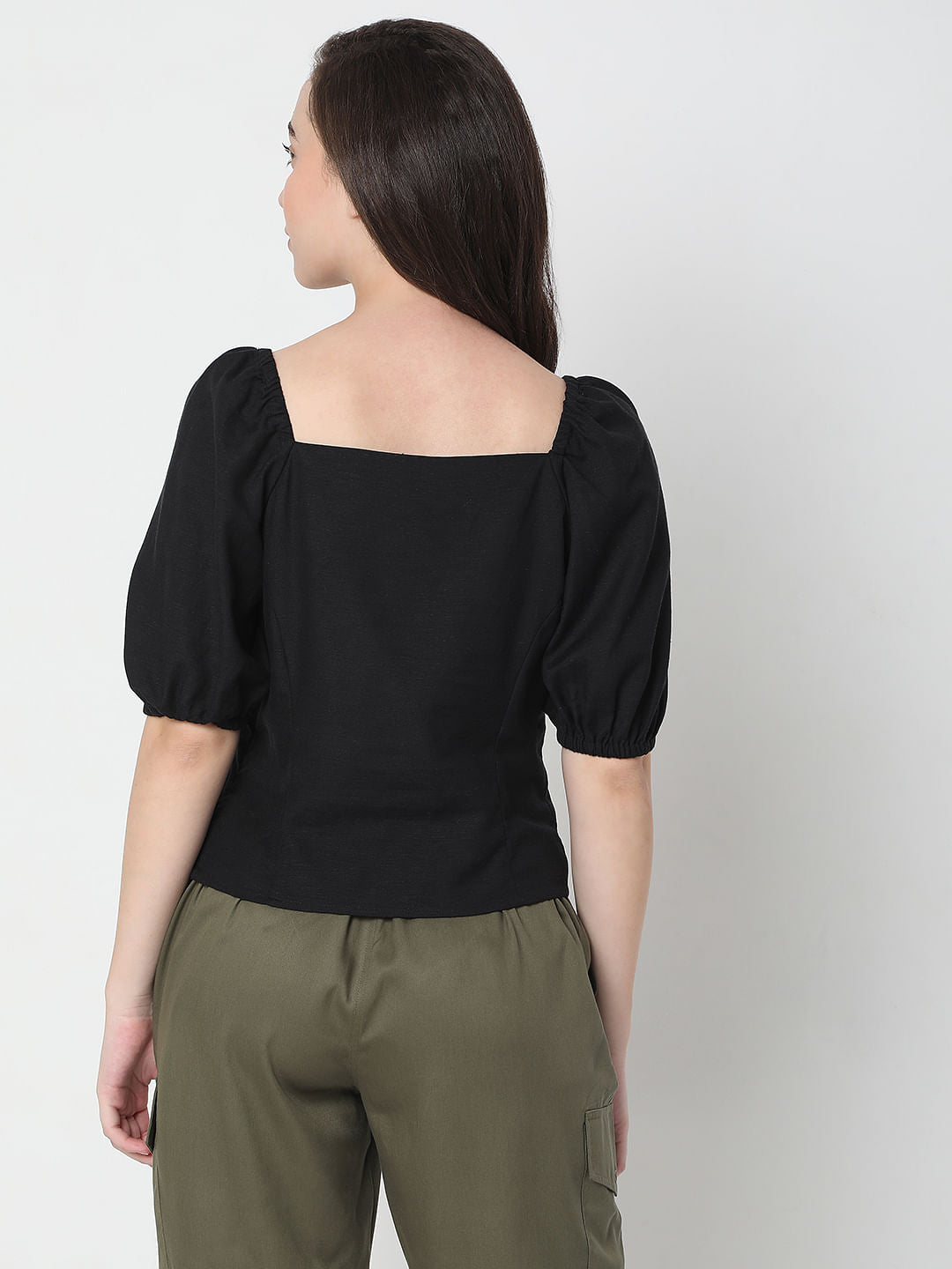 THE TOE Porto Puff Blouse 黒 M Porto Puff Blouse – THE TOÉ