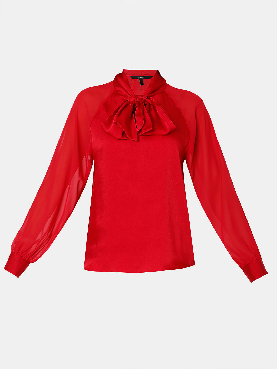 Red Front Tie-Up Top