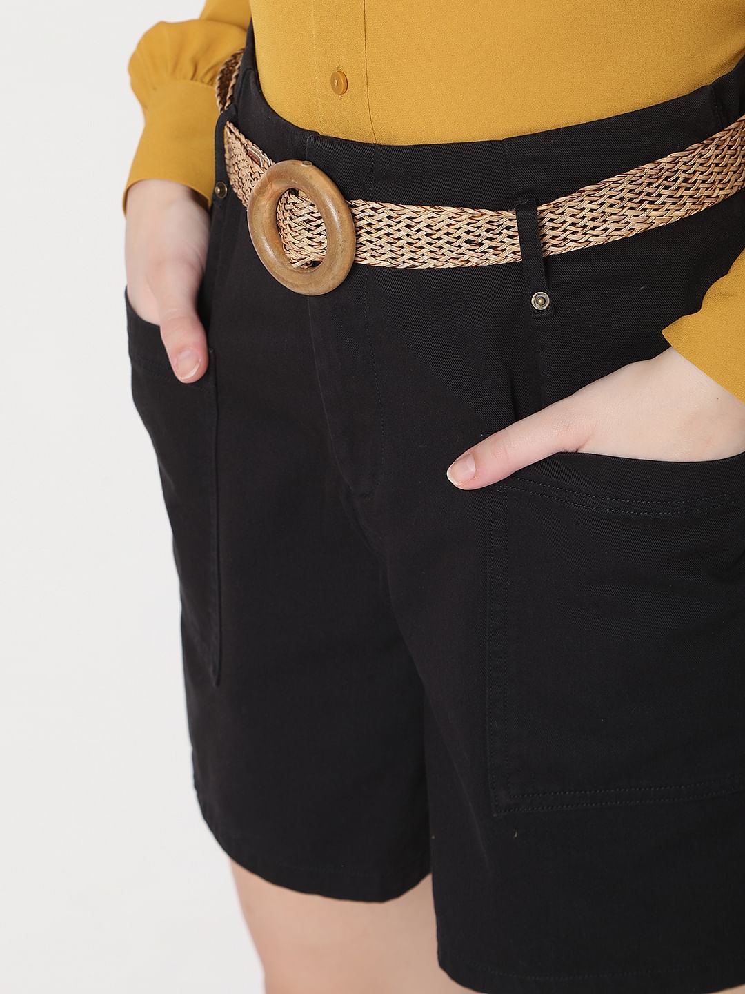 Black High Waist Shorts