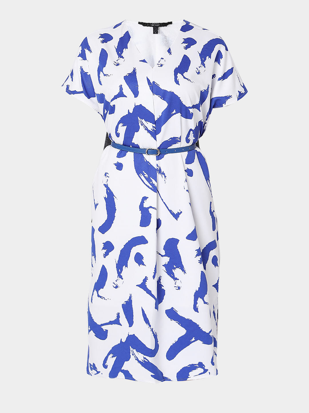 White Printed Shift Dress