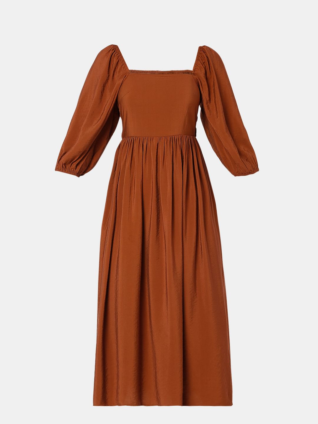 Dark Brown Midi Dress