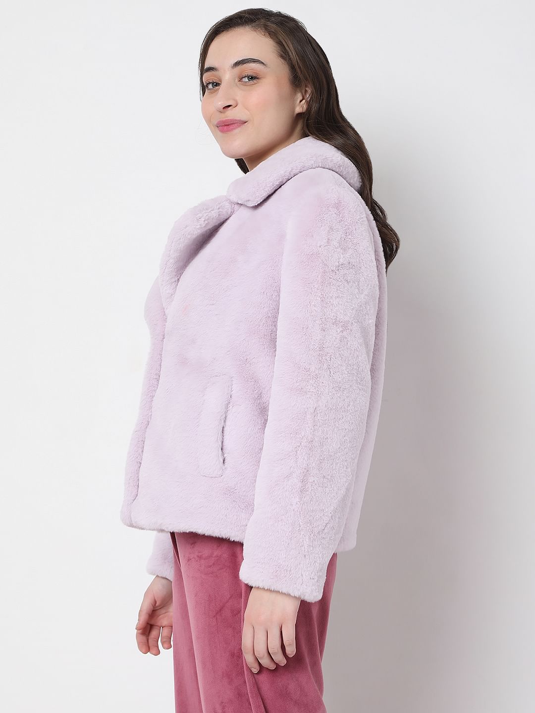 Lilac Faux Fur Jacket