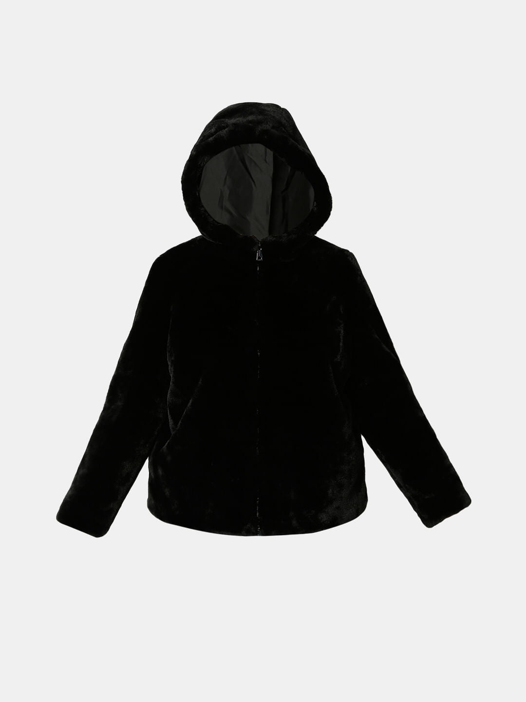 Curve Black Faux Fur Jacket