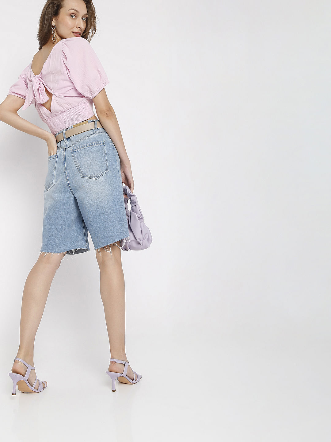 Pink Crop Co-Ord Set Top