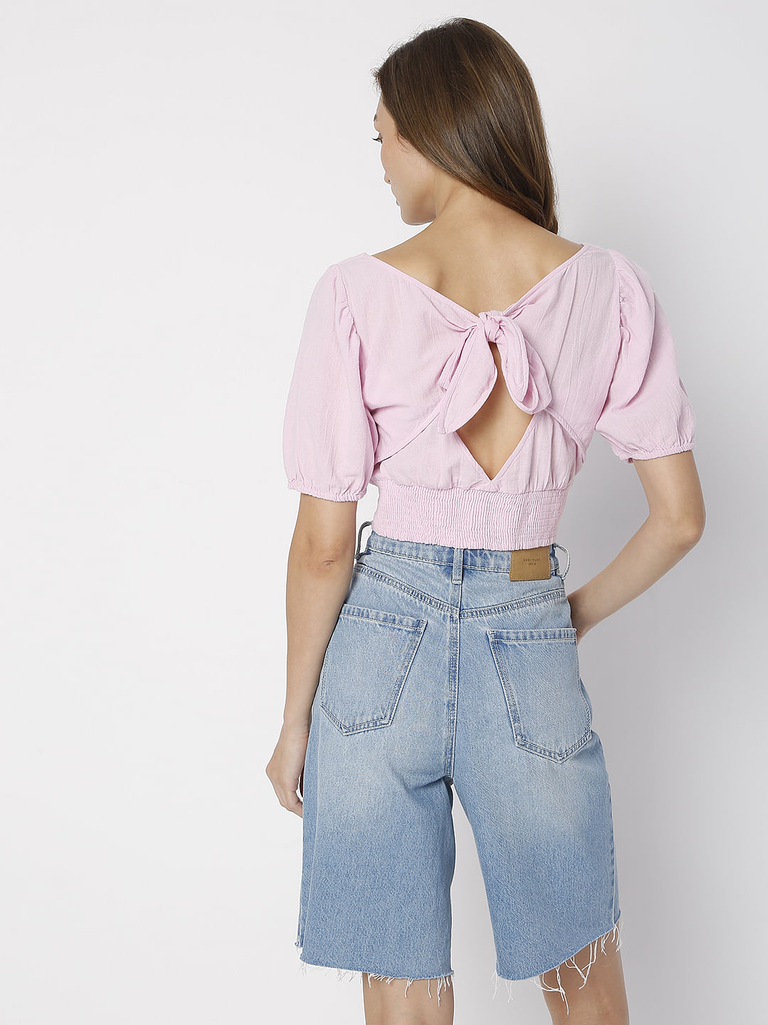 Pink Crop Co-Ord Set Top