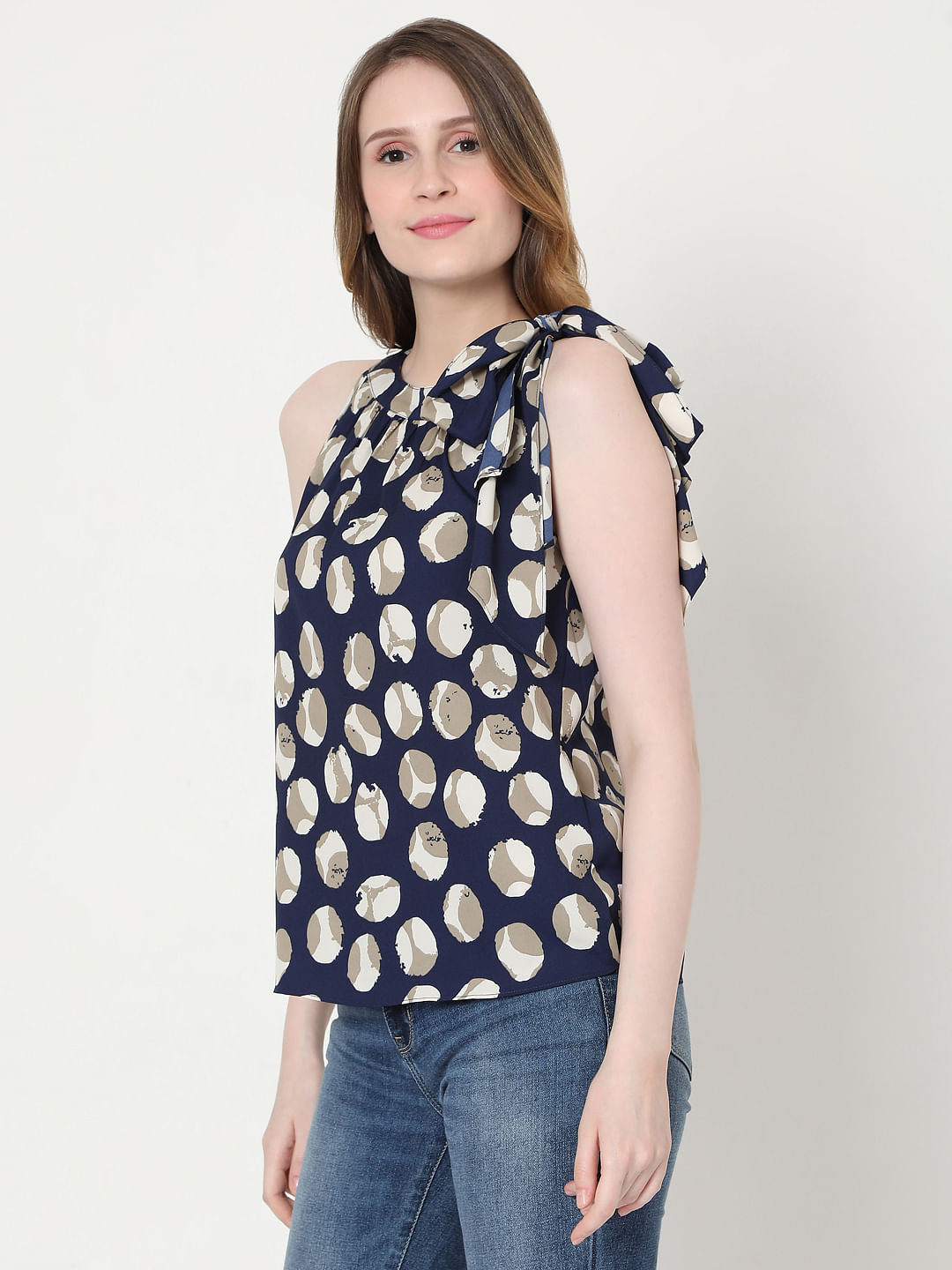 Blue Dotted Top