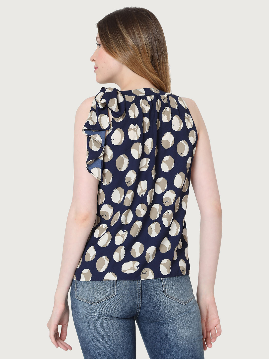 Blue Dotted Top