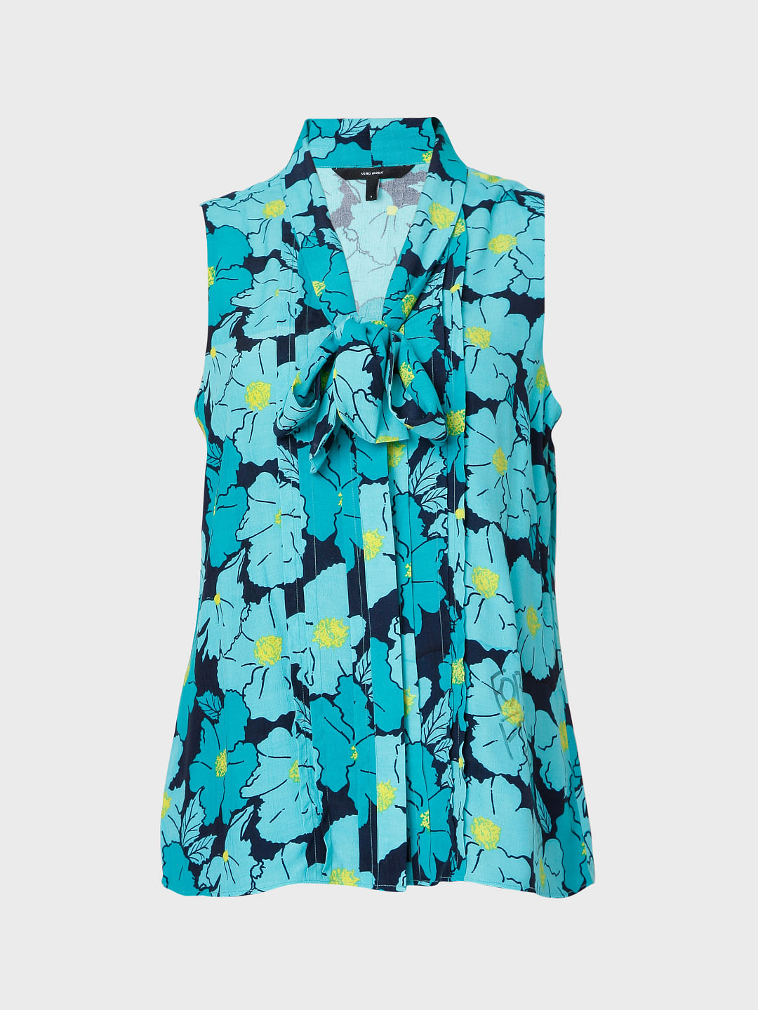 Green Floral Print Top