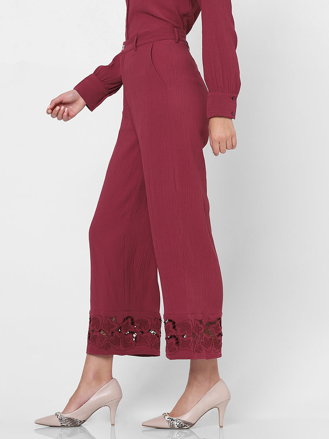 Cut-Work Embroidery Pants