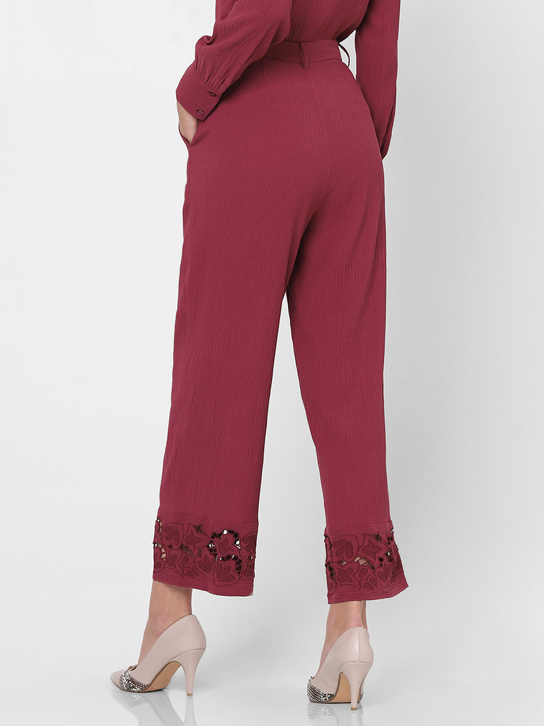 Cut-Work Embroidery Pants