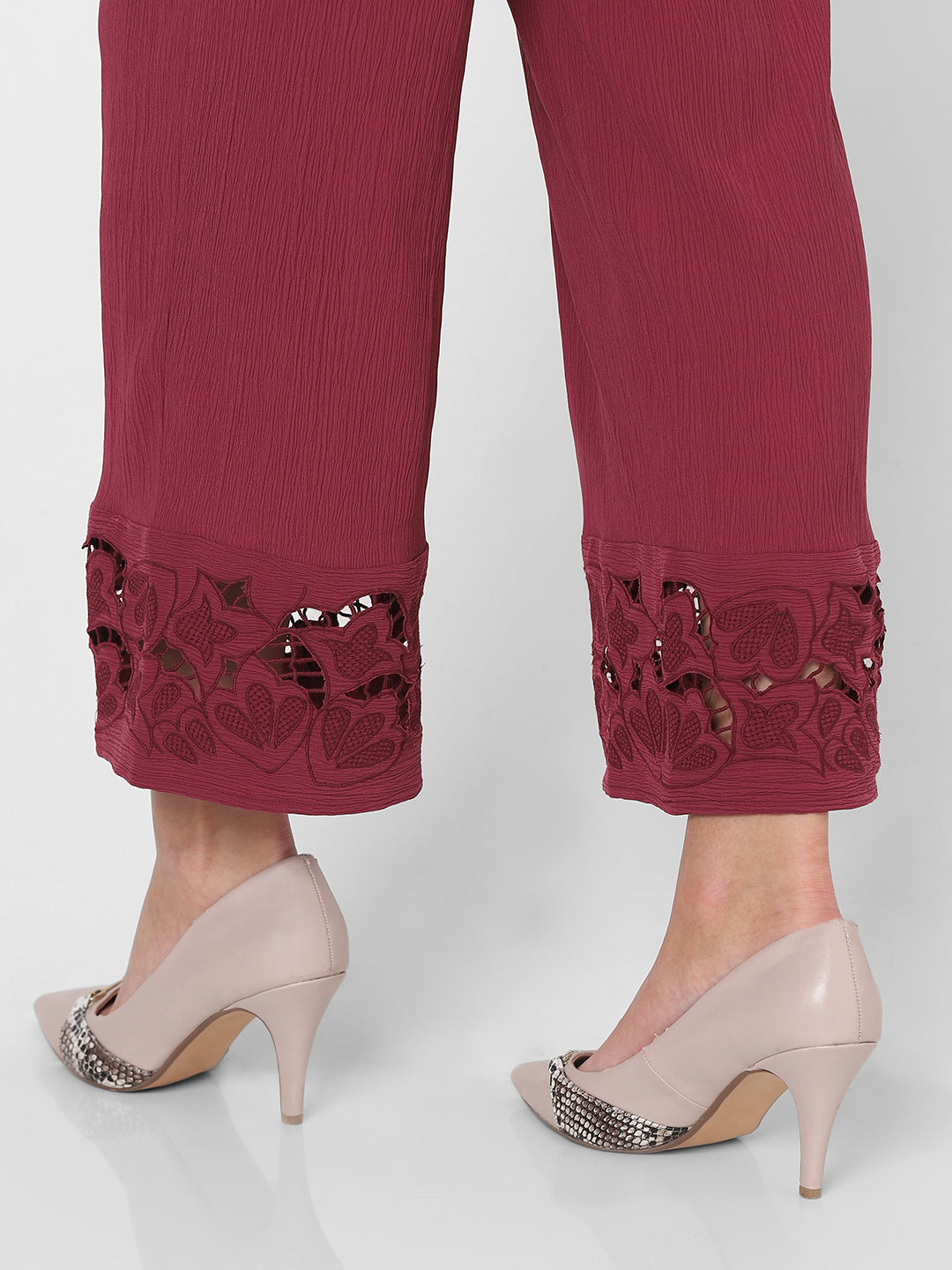Cut-Work Embroidery Pants