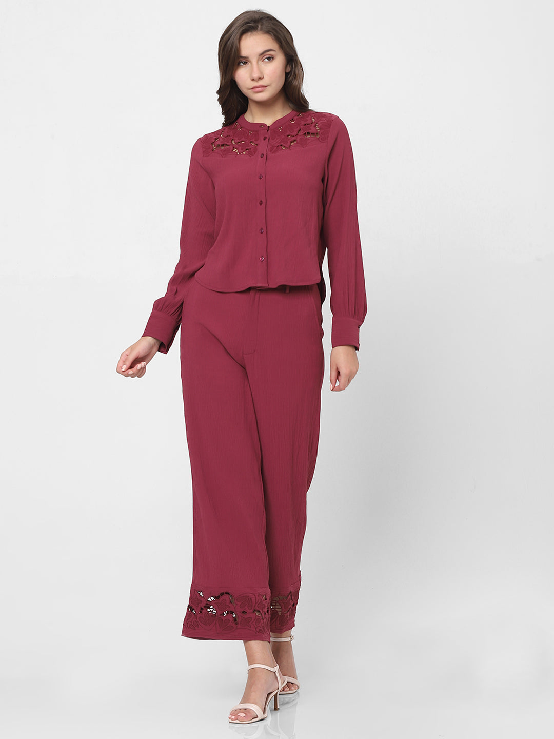 Cut-Work Embroidery Shirt