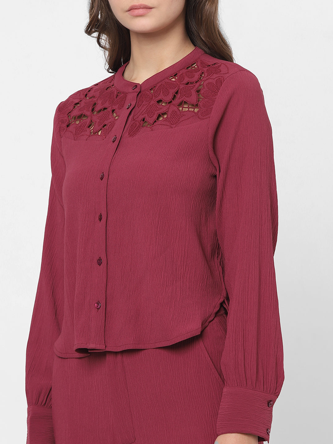 Cut-Work Embroidery Shirt