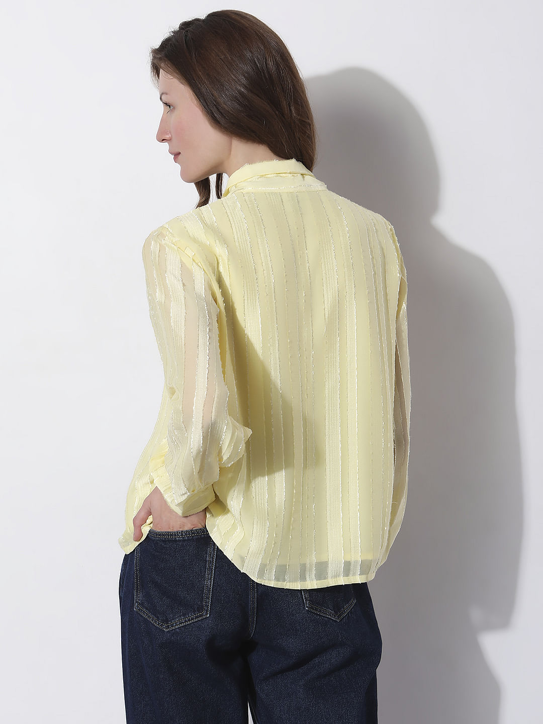 Light Yellow Striped Top