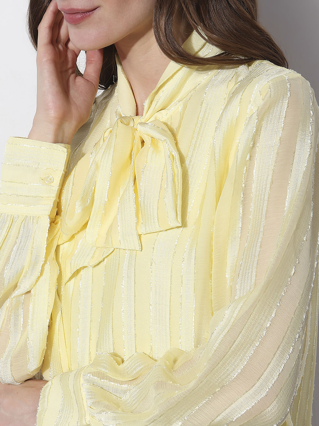 Light Yellow Striped Top