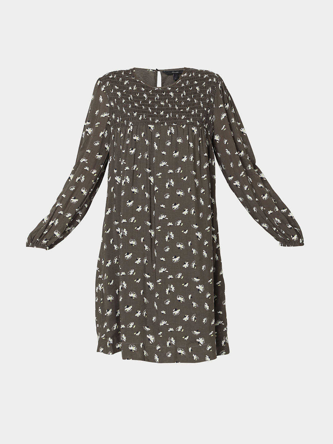 Green Floral Shift Dress