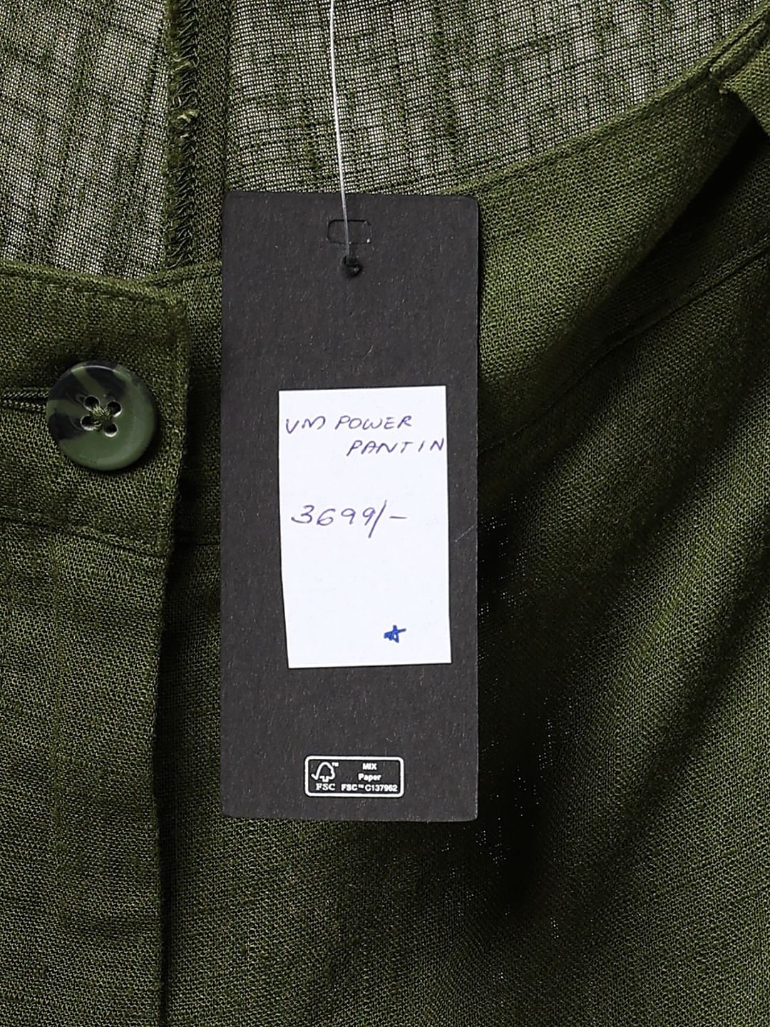 Green High Rise Pants