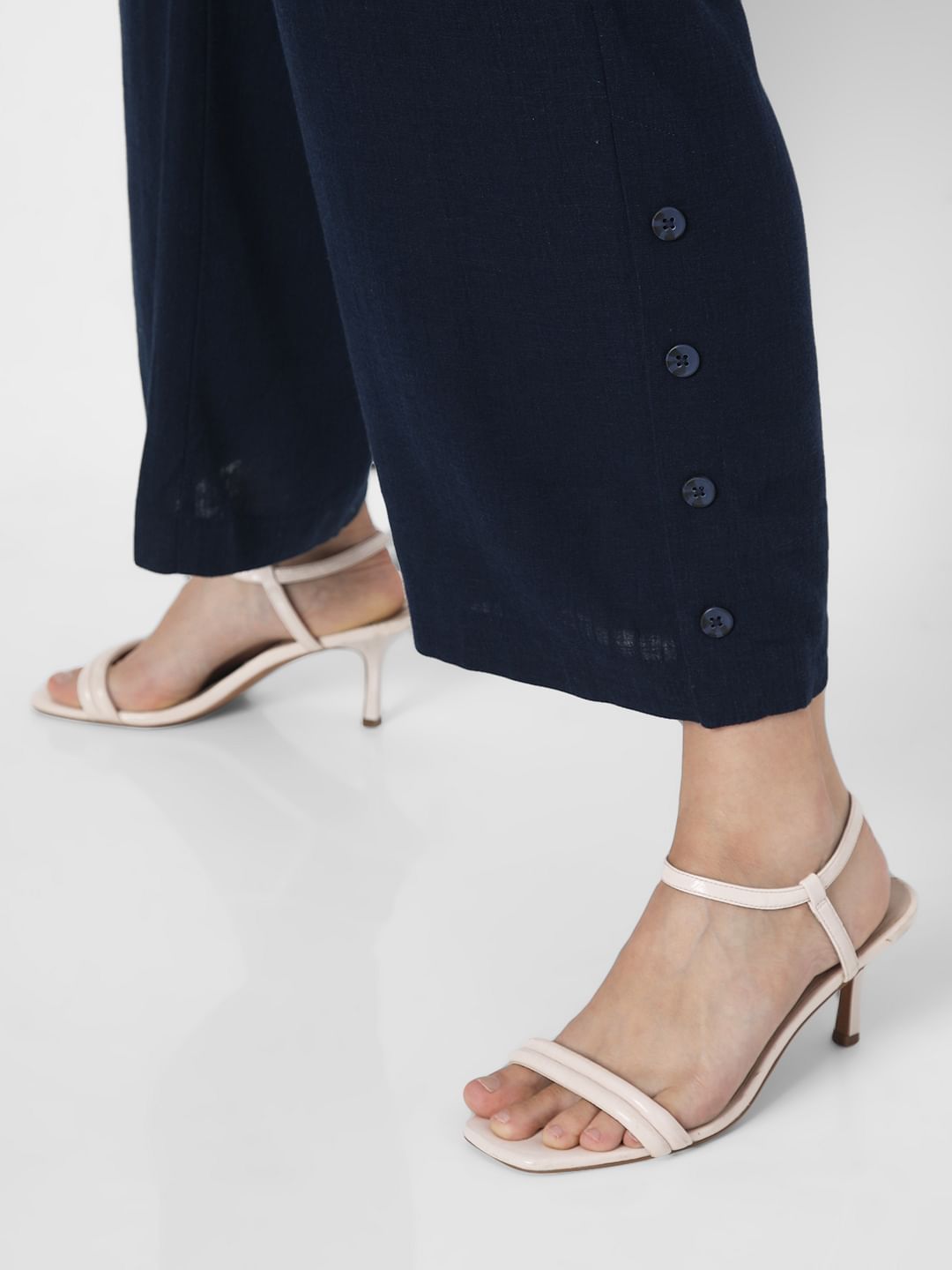 Navy Blue High Rise Pants