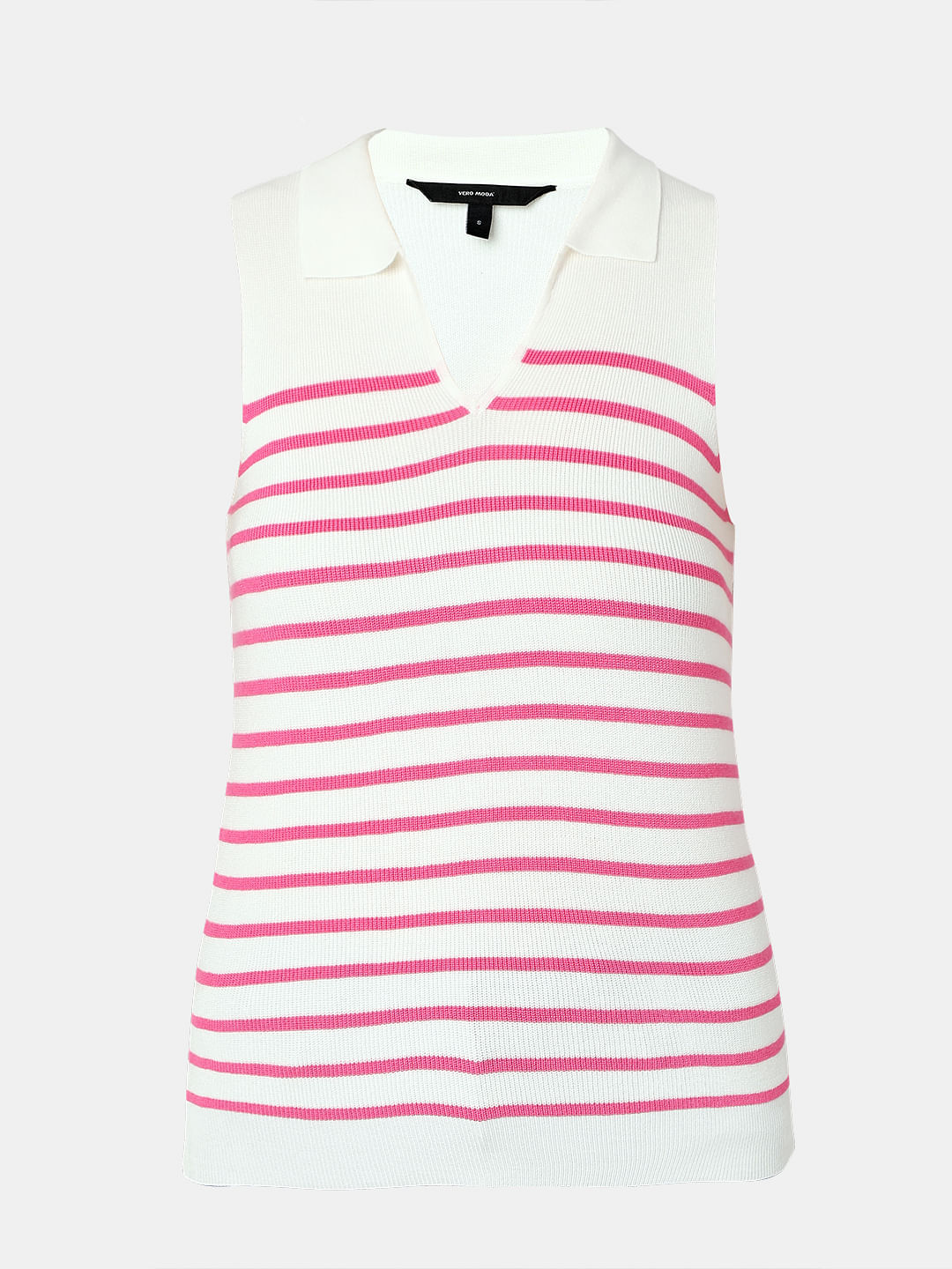 Pink Striped Knit Top