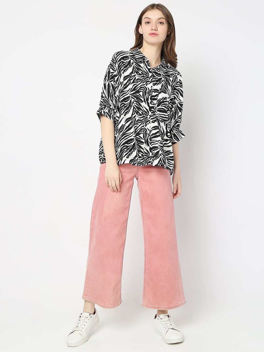 White Animal Print Shirt