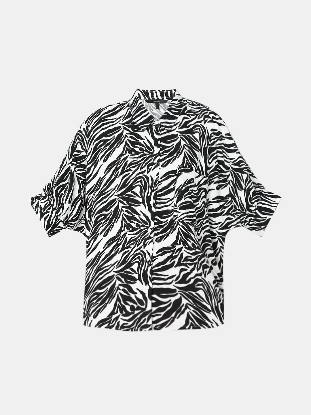 White Animal Print Shirt