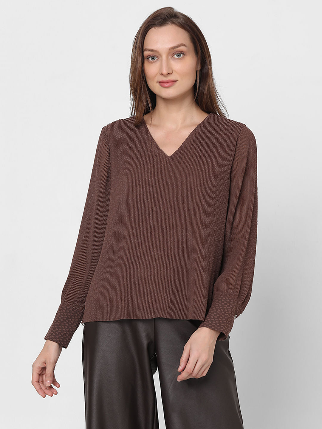 Brown Georgette Top