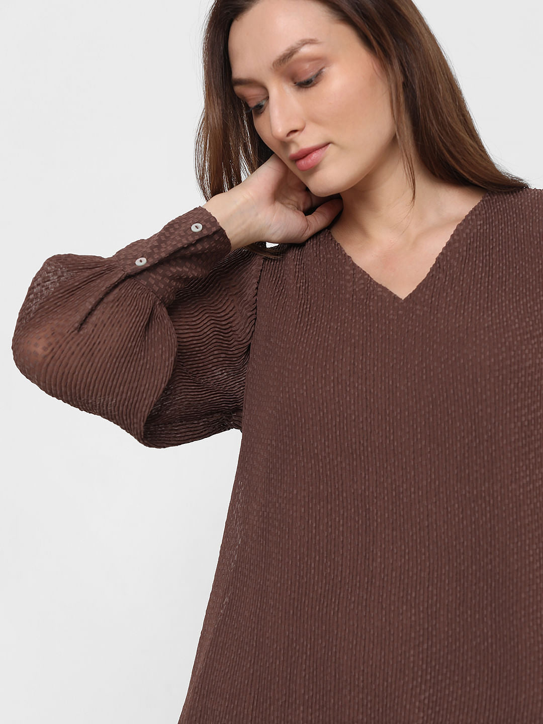 Brown Georgette Top