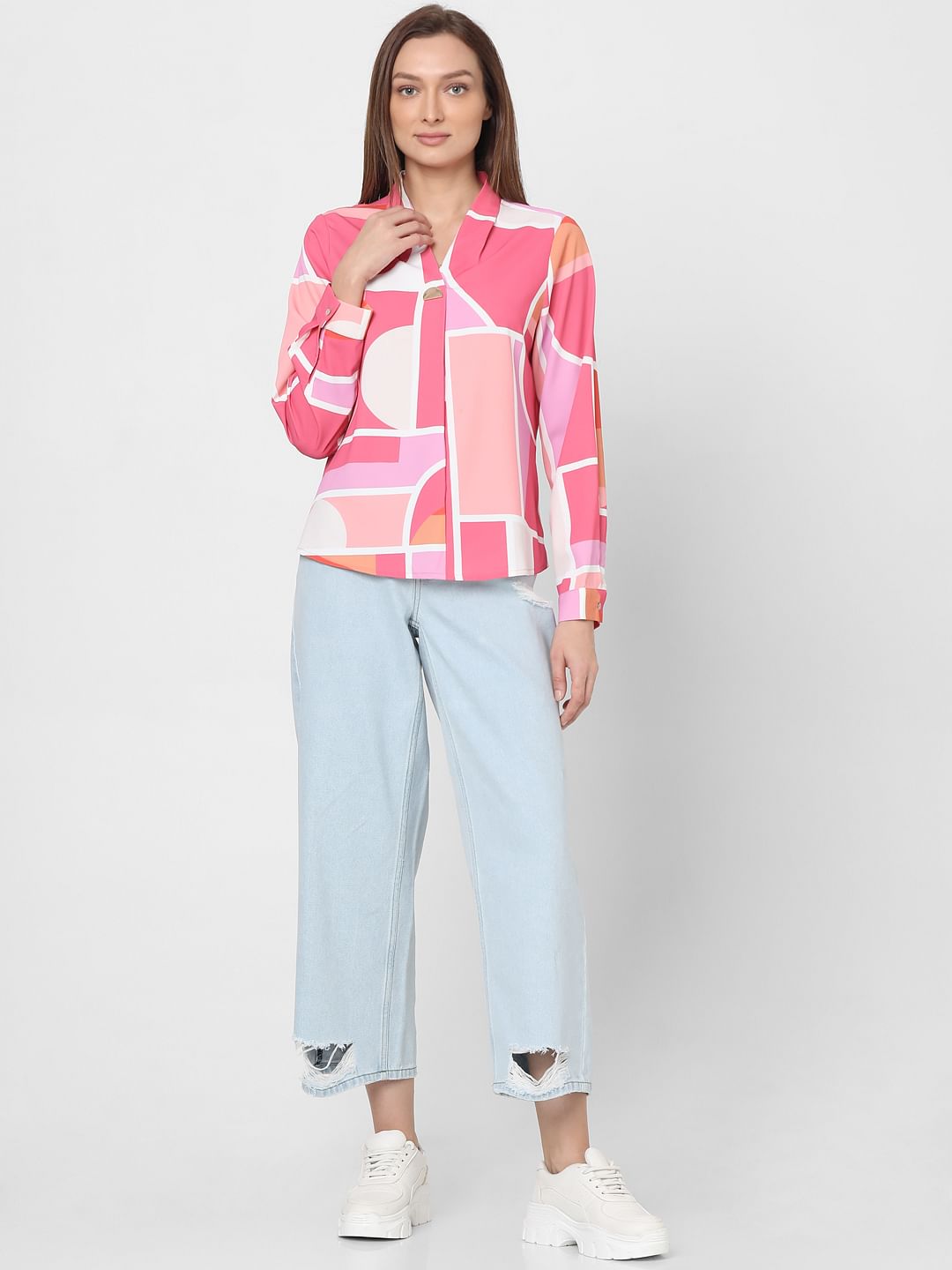 Pink Printed Top