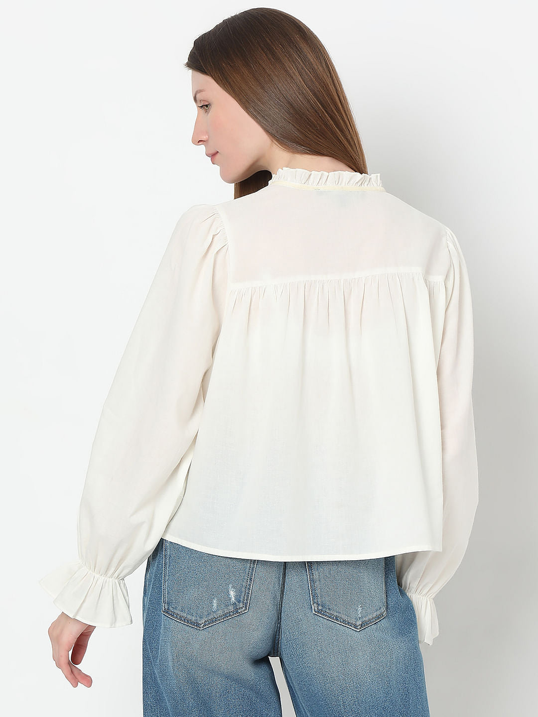 Off-White Schiffli Top