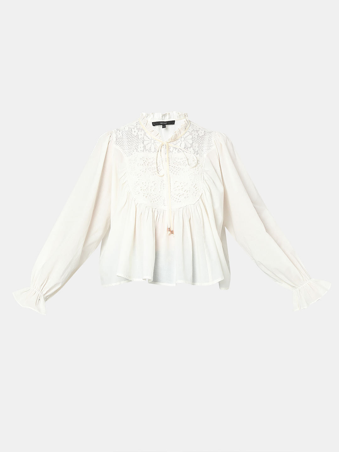 Off-White Schiffli Top