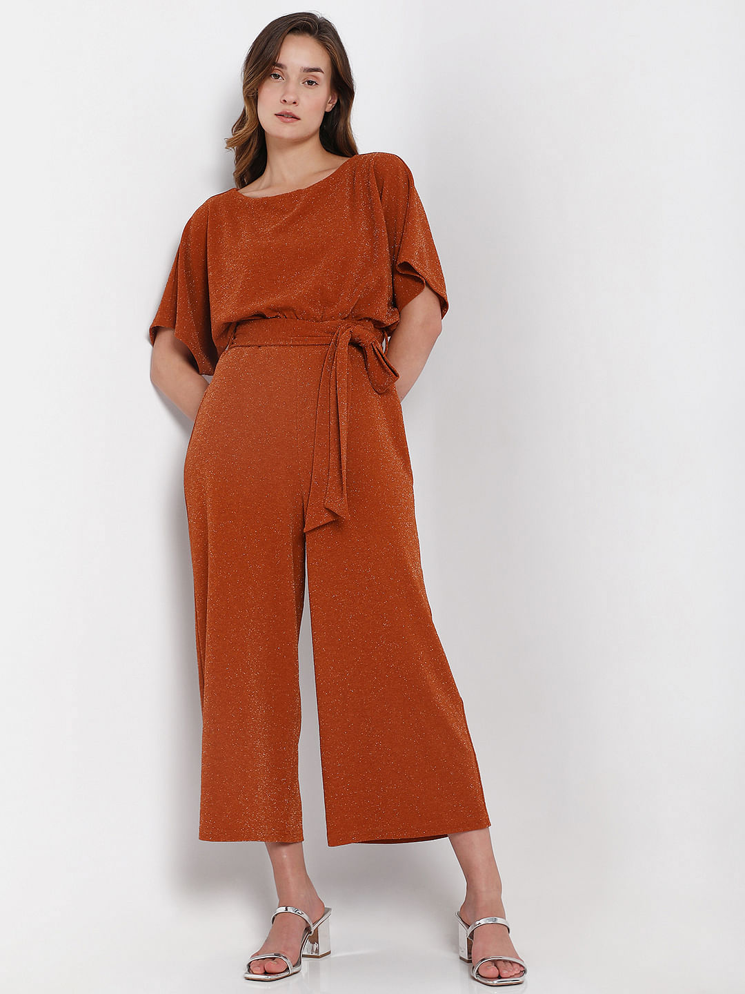 Brown Shimmer Jumpsuit