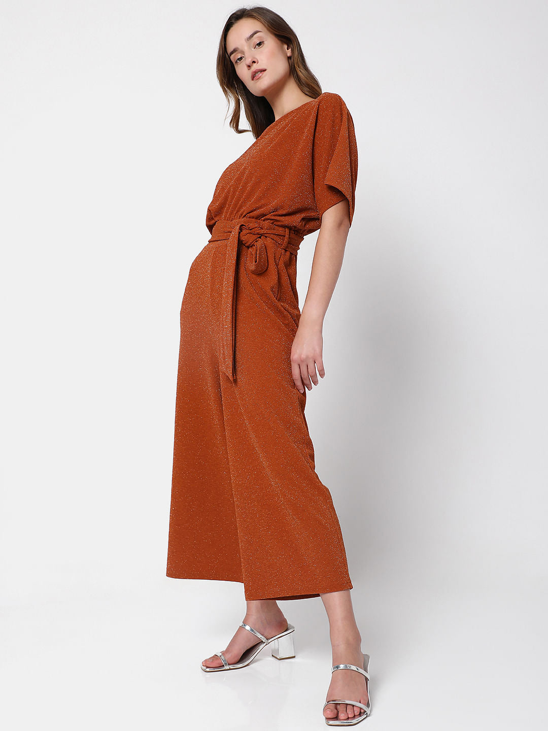Brown Shimmer Jumpsuit