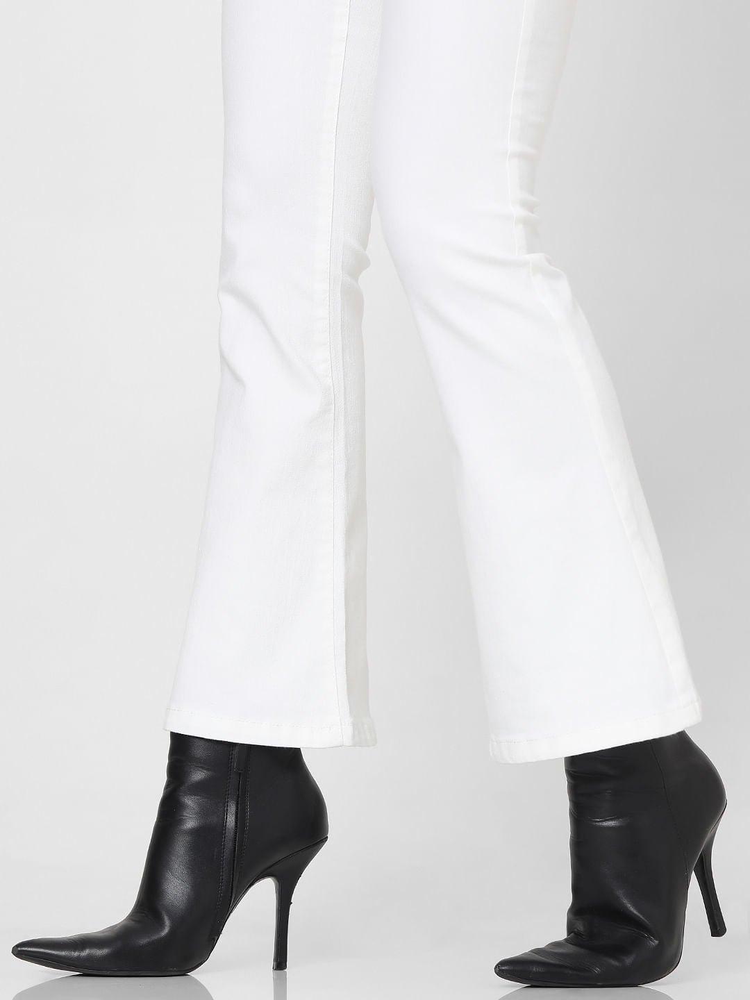 White High Rise Petra Bootcut Jeans