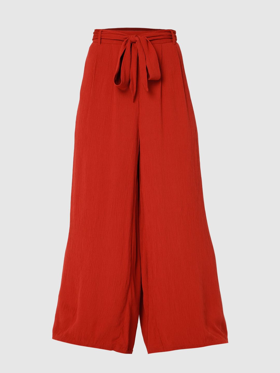 Brick Red Wide Leg Pants