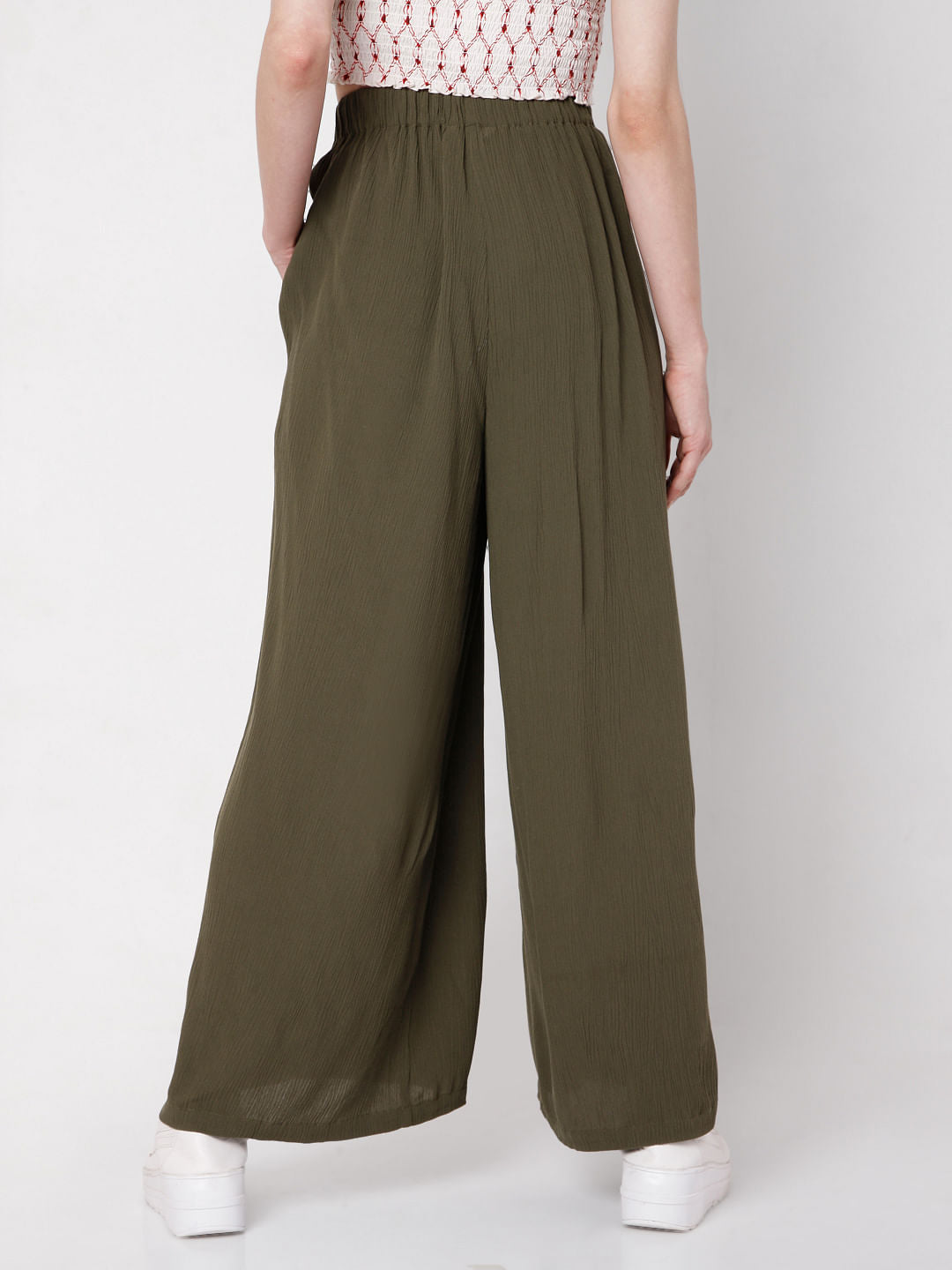 Green Wide Leg Pants