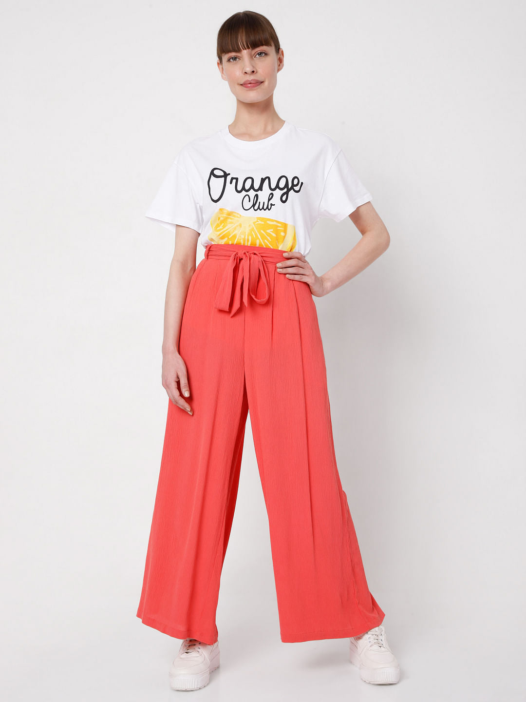 Coral Wide Leg Pants