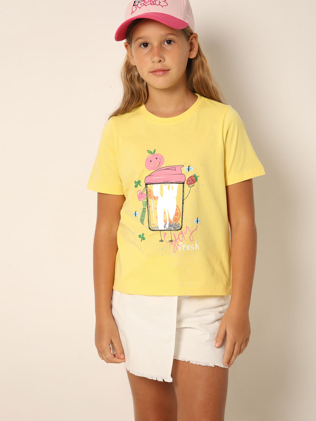 Yellow 3D Graphic Print T-Shirt - 4Y