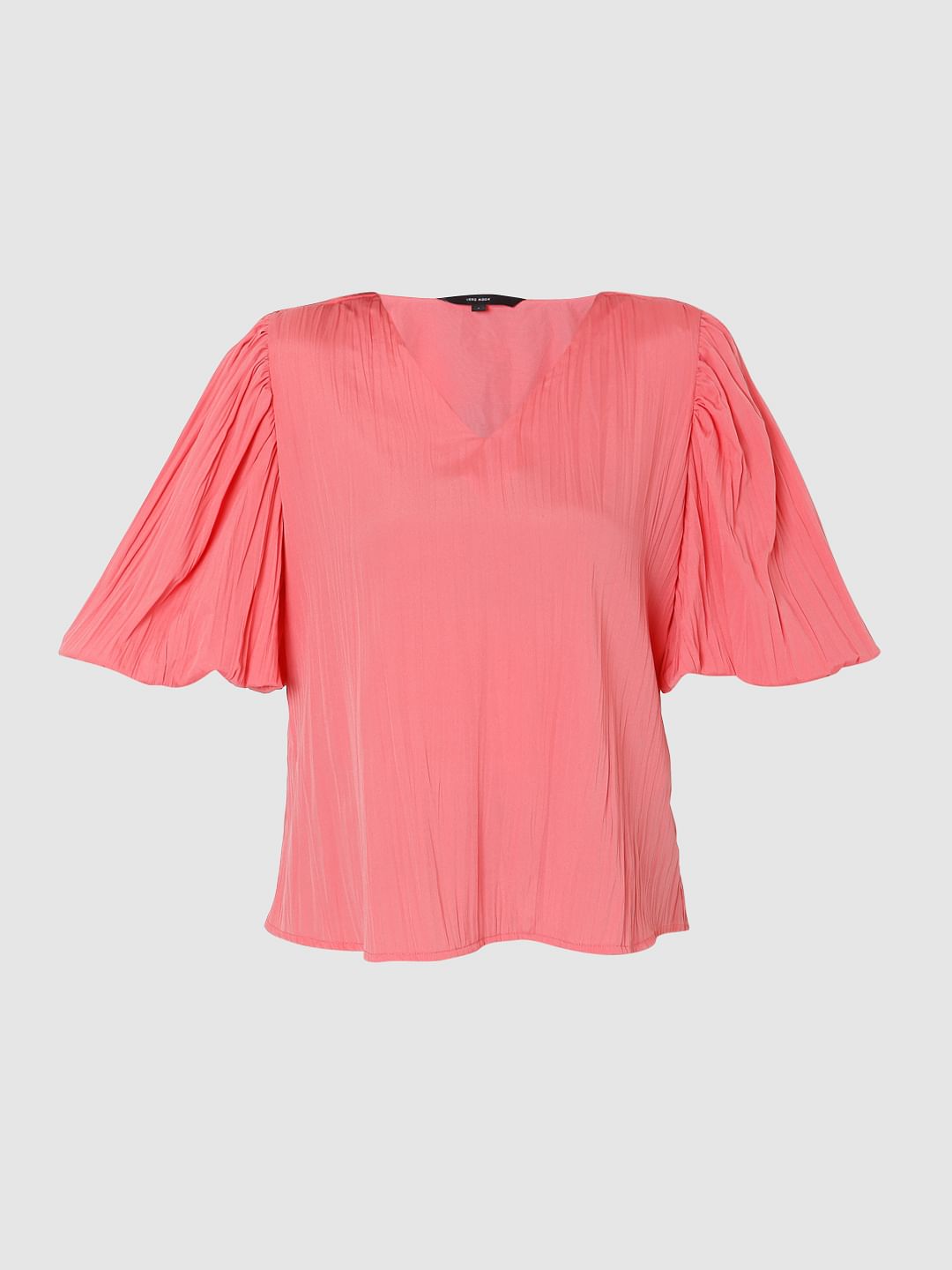 Pink V Neck Top