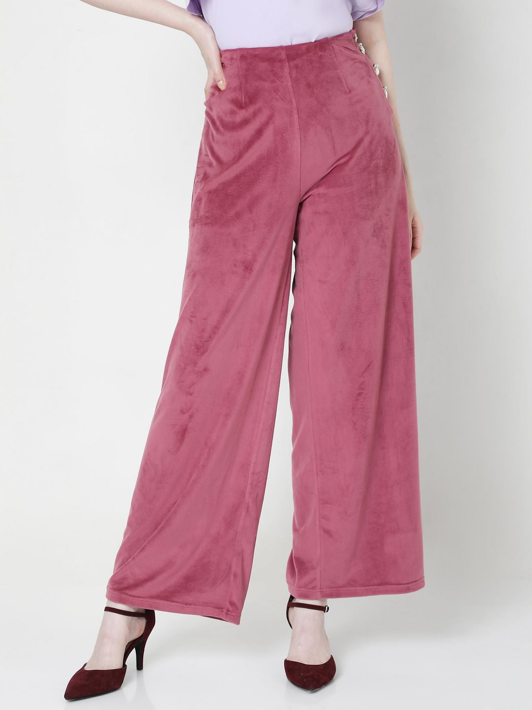 Pink High Rise Co-Ord Pants