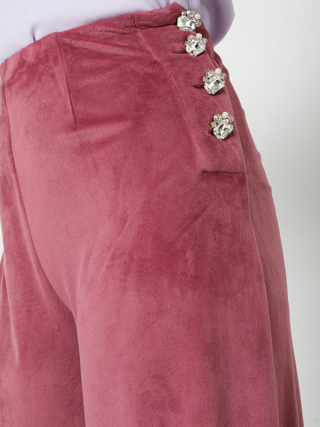 Pink High Rise Co-Ord Pants